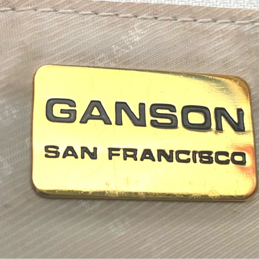 Silver/ Pearl Ganson San Francisco leather bag. Gold accents. - Picture 9 of 10